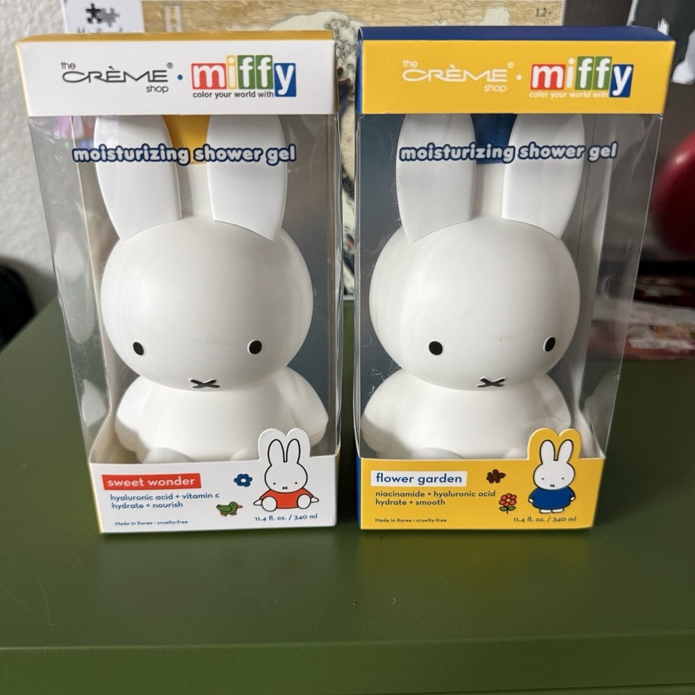 Set of 2 The Crème Shop x Miffy Shower Gel Sweet Wonder & Flower Garden 11.4 oz